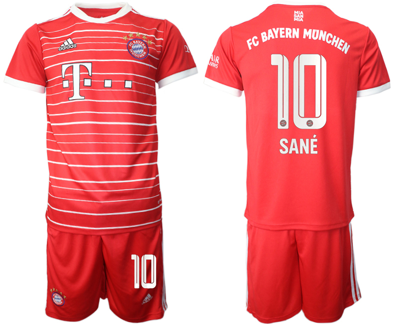 Men 2022-2023 Club Bayern Munich home Red #10 Adidas Soccer Jersey->bayern munich jersey->Soccer Club Jersey
